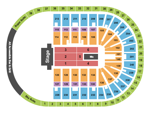 Heritage Bank Center TSO Seating Chart